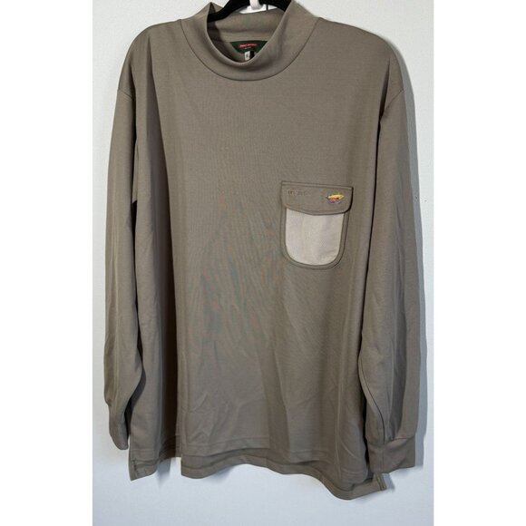 Redington Fishing Shirt Mens XL Long Sleeve Green UPF 30+ Mock Neck Outdoors - Picture 1 of 13